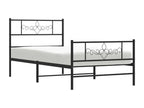 Black Metal Bed Frame, 80 x 200 cm