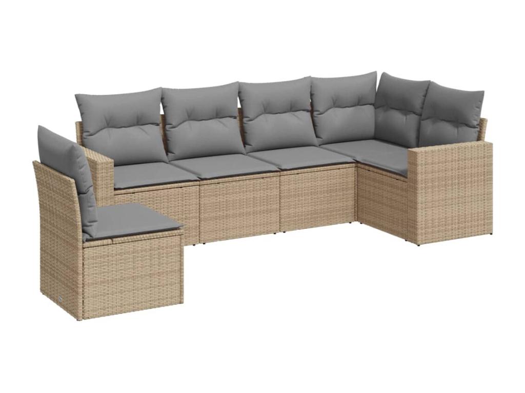 Beige Woven Resin Wicker Outdoor Furniture Set - dlz1766585319142