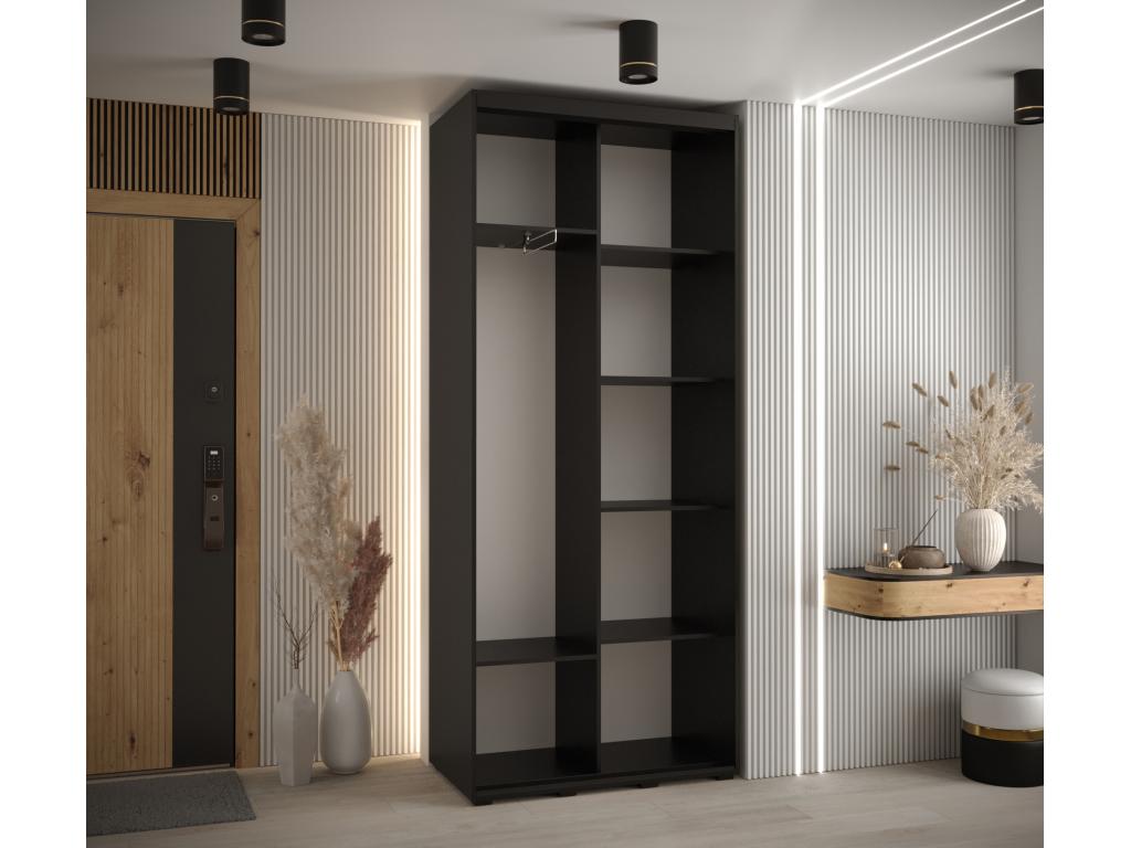 Black Wardrobe, 110 x 45 x 235.2 cm