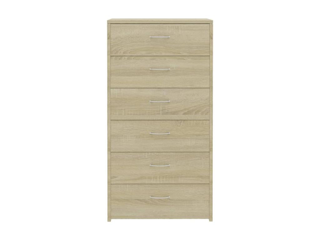 Brown Engineered Wood Sideboard, 50 x 34 x 96 cm