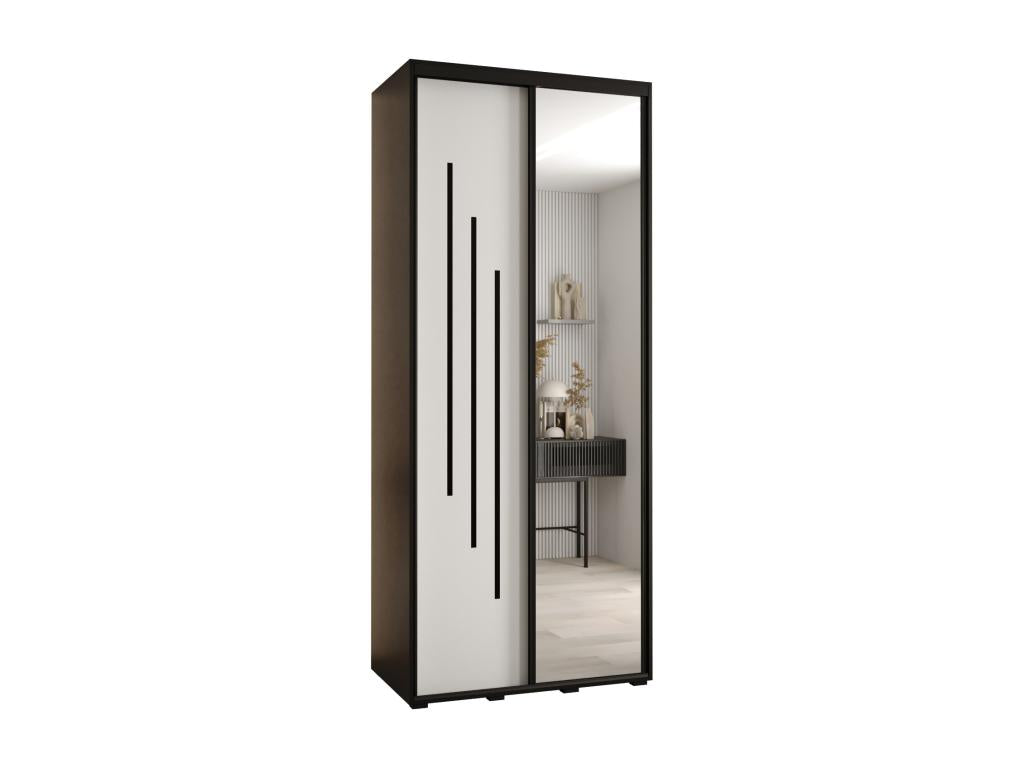 Black Wardrobe, 110 x 45 x 235.2 cm