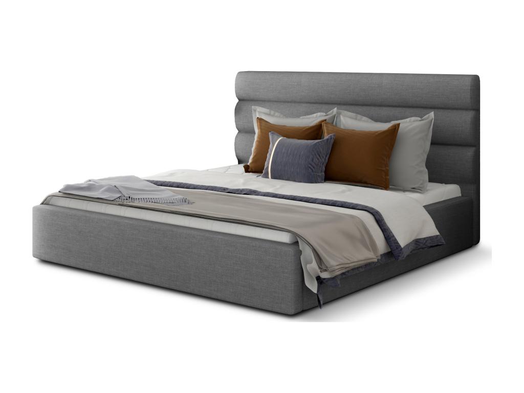 Gray Fabric Bed, 160 x 200 cm