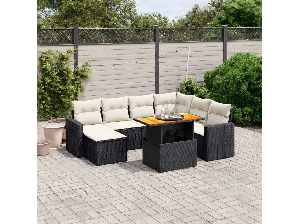 Black Woven Resin Wicker Outdoor Furniture Set - dlz1766585405481