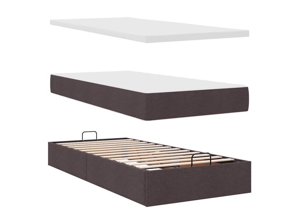 Brown Fabric Mattress, 90 x 200 cm