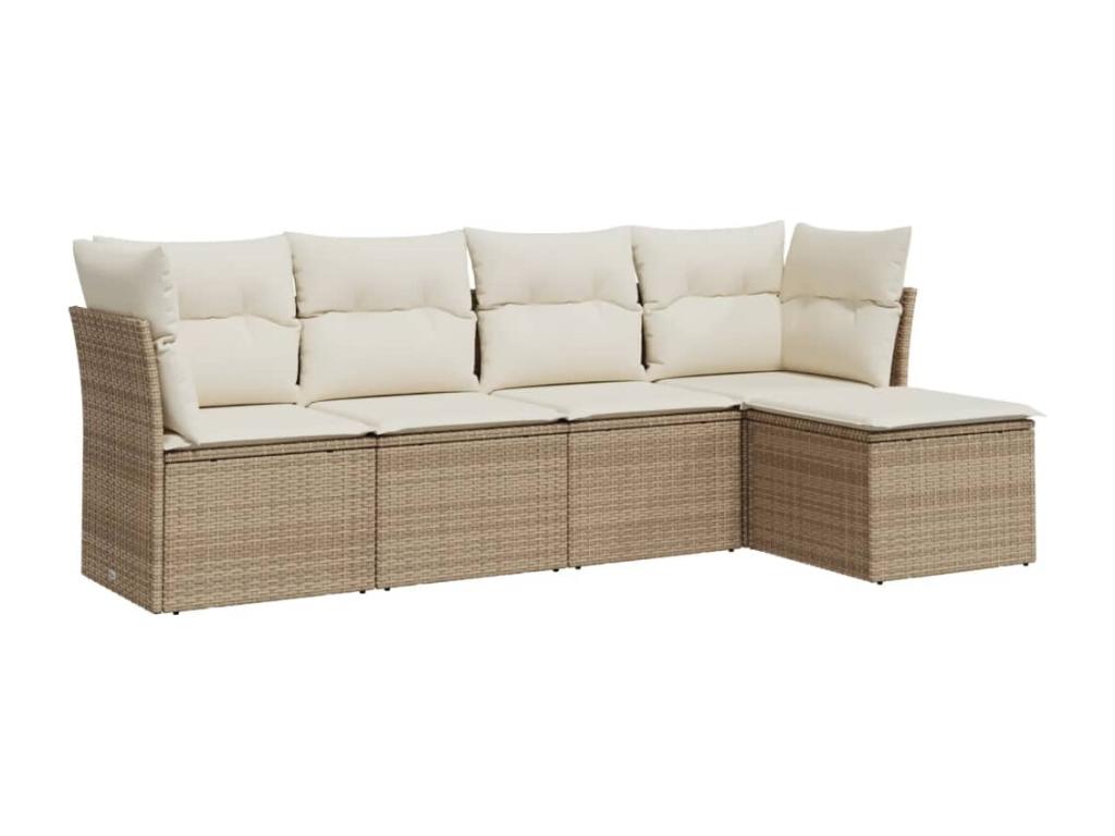 Beige Woven Resin Wicker Outdoor Furniture Set - dlz1766585997804