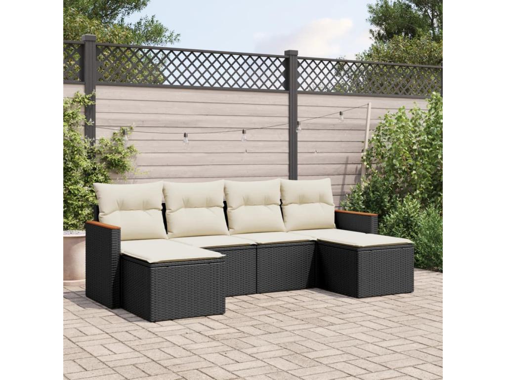Black Woven Resin Wicker Outdoor Furniture Set - dlz1766585970204
